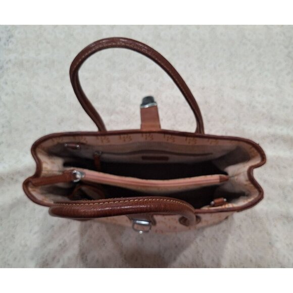Dooney & Bourke Signature DB Double Handle Tote w/ Shoulder Strap-Pre-owned Good - Picture 6 of 10